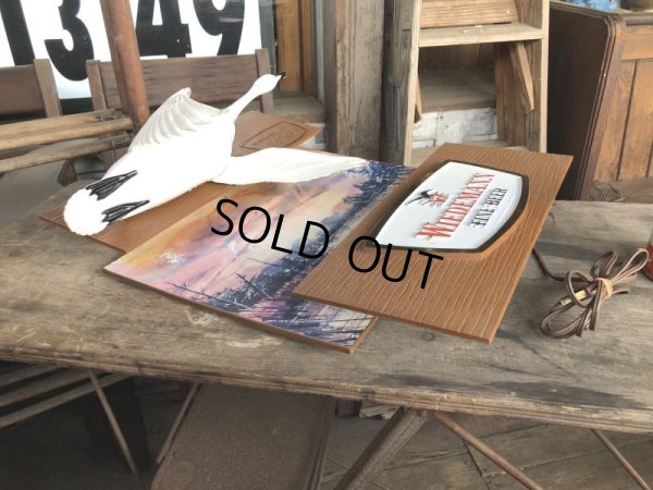 画像10: 60s Wiedemann's Fine Beer Trumpeter Swan Advertising Store Display Lighted Sign (M273) 