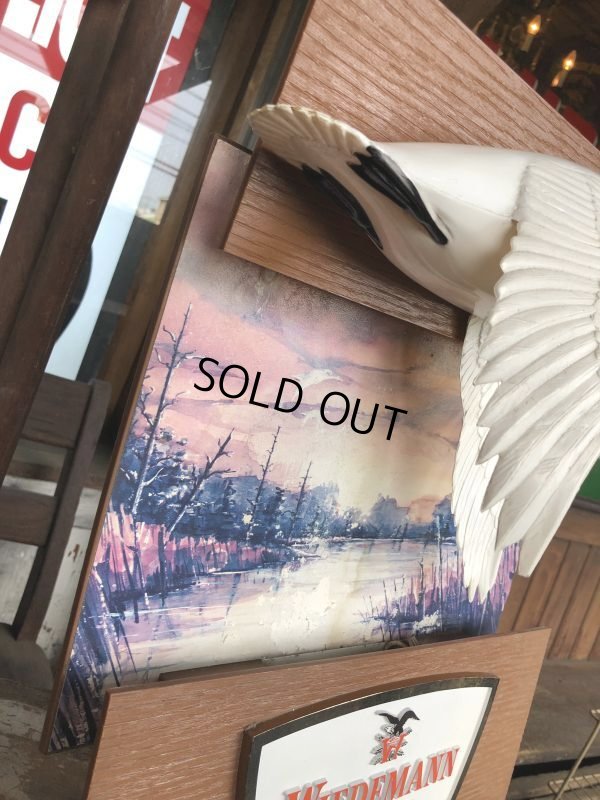 画像3: 60s Wiedemann's Fine Beer Trumpeter Swan Advertising Store Display Lighted Sign (M273) 