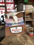 画像1: 60s Wiedemann's Fine Beer Trumpeter Swan Advertising Store Display Lighted Sign (M273)  (1)