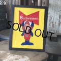 70s Vintage Budweiser Bud Man Sticker w/frame (M731)