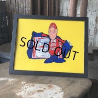 70s Vintage Budweiser Bud Man Sticker w/frame (M730)