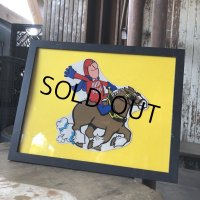 70s Vintage Budweiser Bud Man Sticker w/frame (M729)