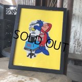 70s Vintage Budweiser Bud Man Sticker w/frame (M726)