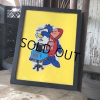 70s Vintage Budweiser Bud Man Sticker w/frame (M726)