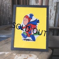 70s Vintage Budweiser Bud Man Sticker w/frame (M728)