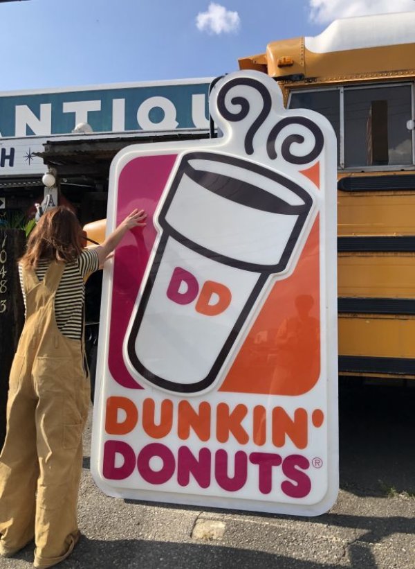 画像2: 【店舗引き取り限定】 大型245cm Vintage Advertising Dunkin' Donuts Store Display Sign Huge !!! (M284)