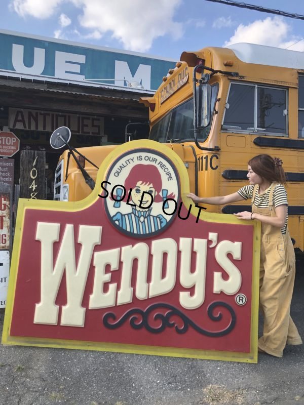画像9: 【店舗引き取り限定】 大型195cm Vintage Advertising Wendy's Old Fashioned Hamburgers Store Display Sign Huge !!! (M285)
