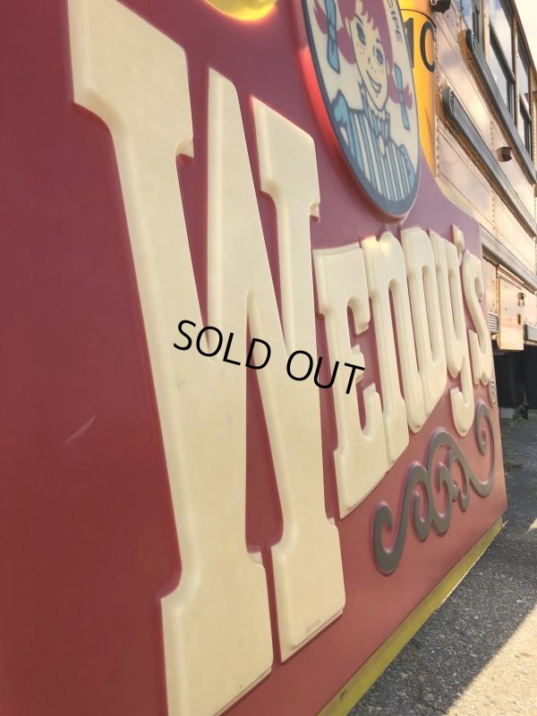 画像5: 【店舗引き取り限定】 大型195cm Vintage Advertising Wendy's Old Fashioned Hamburgers Store Display Sign Huge !!! (M285)