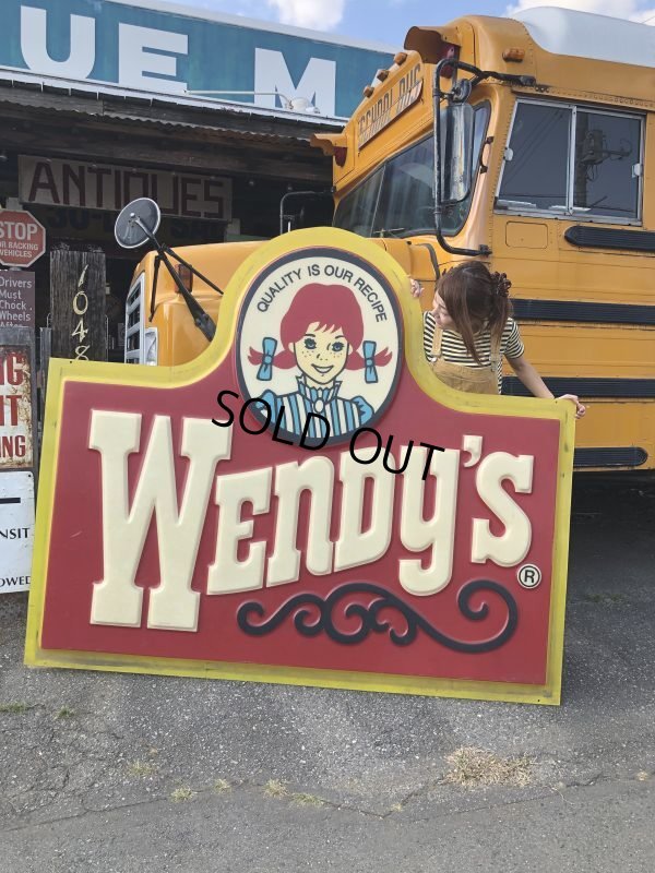 画像4: 【店舗引き取り限定】 大型195cm Vintage Advertising Wendy's Old Fashioned Hamburgers Store Display Sign Huge !!! (M285)