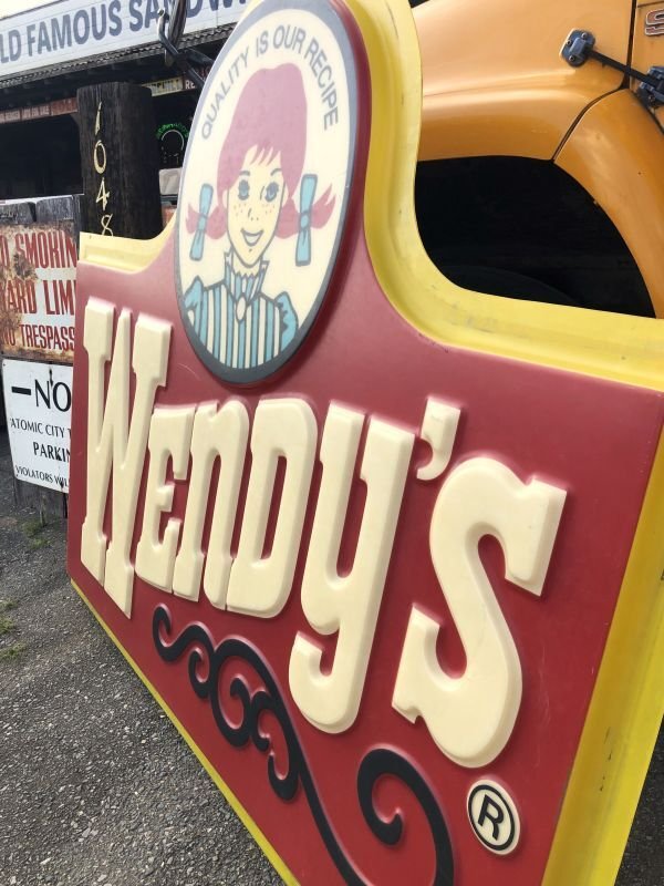 画像3: 【店舗引き取り限定】 大型195cm Vintage Advertising Wendy's Old Fashioned Hamburgers Store Display Sign Huge !!! (M285)