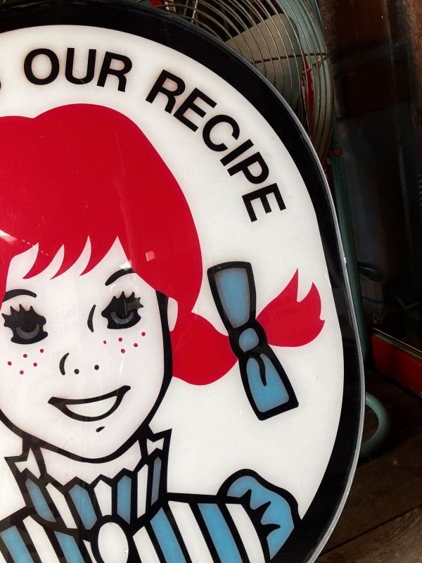画像4: 【店舗引き取り限定】 大型92cm Vintage Advertising Wendy's Wendy Store Display Sign Huge!!! (M285)