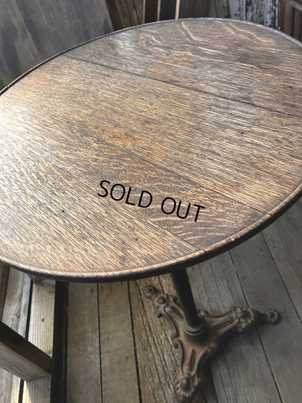 画像6: Antique 3 Legged Cast Iron Ornamental Pub Cafe Saloon Table (M288) 