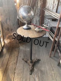 Antique 3 Legged Cast Iron Ornamental Pub Cafe Saloon Table (M288) 