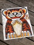 画像4: 70s Vintage N.O.S Cut N Sew Cloth Fabric Panel Pillow Doll  Tiger (M291)  (4)