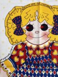 画像2: 70s Vintage N.O.S Cut N Sew Cloth Fabric Panel Pillow Doll  Yellow Hair Girl (M294)  (2)
