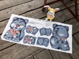 70s Vintage N.O.S Cut N Sew Cloth Fabric Panel Pillow Doll Cat (M290) 