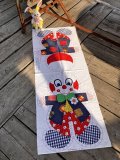 70s Vintage N.O.S Cut N Sew Cloth Fabric Panel Pillow Doll  Clown (M296) 