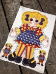 画像4: 70s Vintage N.O.S Cut N Sew Cloth Fabric Panel Pillow Doll  Yellow Hair Girl (M294)  (4)