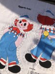 画像2: 70s Vintage N.O.S Cut N Sew Cloth Fabric Panel Pillow Doll  Raggedy Ann & Andy & Arthur (M300)  (2)