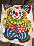 画像4: 70s Vintage N.O.S Cut N Sew Cloth Fabric Panel Pillow Doll  Clown (M297)  (4)