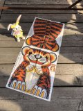 70s Vintage N.O.S Cut N Sew Cloth Fabric Panel Pillow Doll  Tiger (M291) 