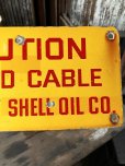 画像5: RARE!! Vintage ORIGINAL Shell Oil Company CAUTIN Sign (M307) 