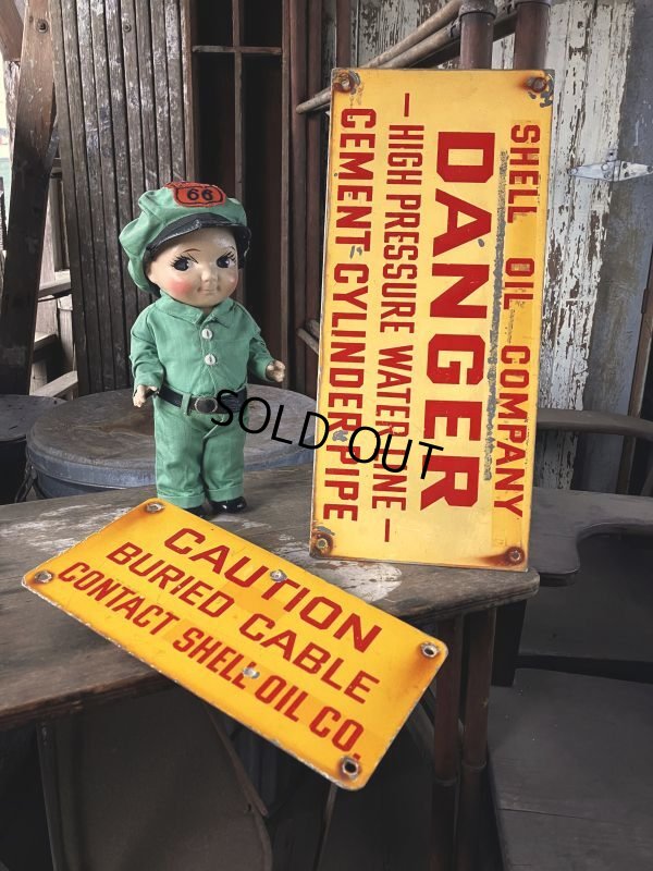 画像10: RARE!! Vintage ORIGINAL Shell Oil Company DANGER Sign (M306) 