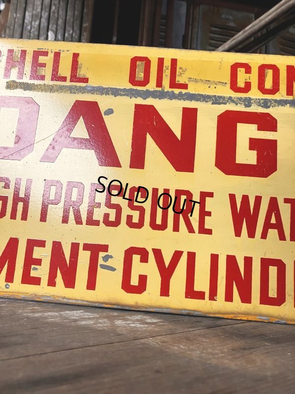 画像6: RARE!! Vintage ORIGINAL Shell Oil Company DANGER Sign (M306) 