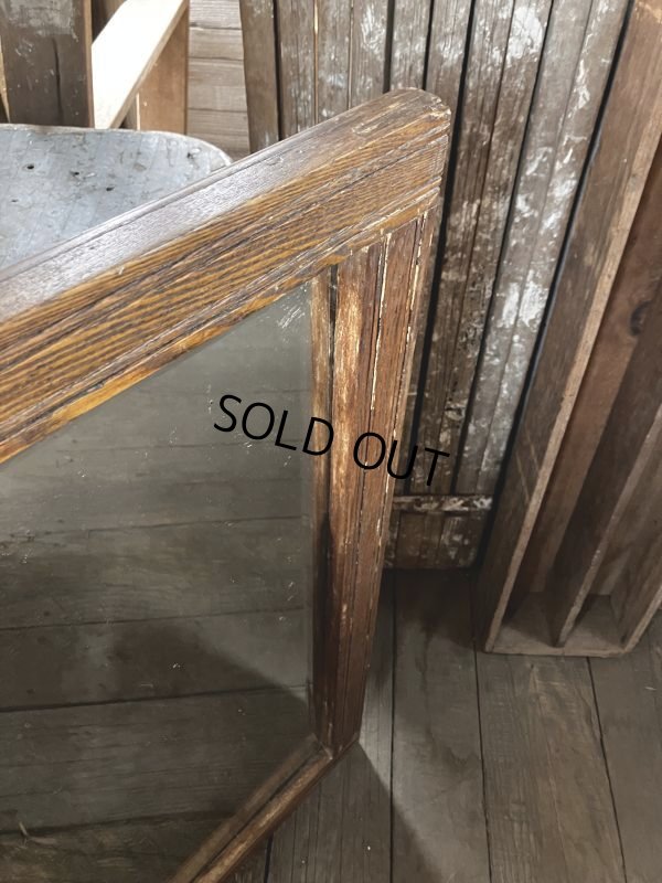 画像3: Antique Wooden Frame Mirror (M309) 