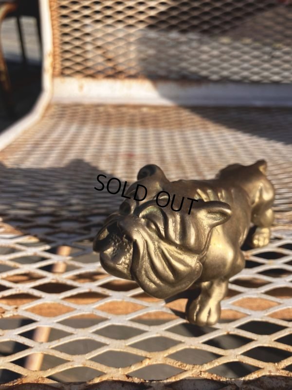 画像2: Vintage Solid Brass Bulldog Paperweight Figurine (M310) 