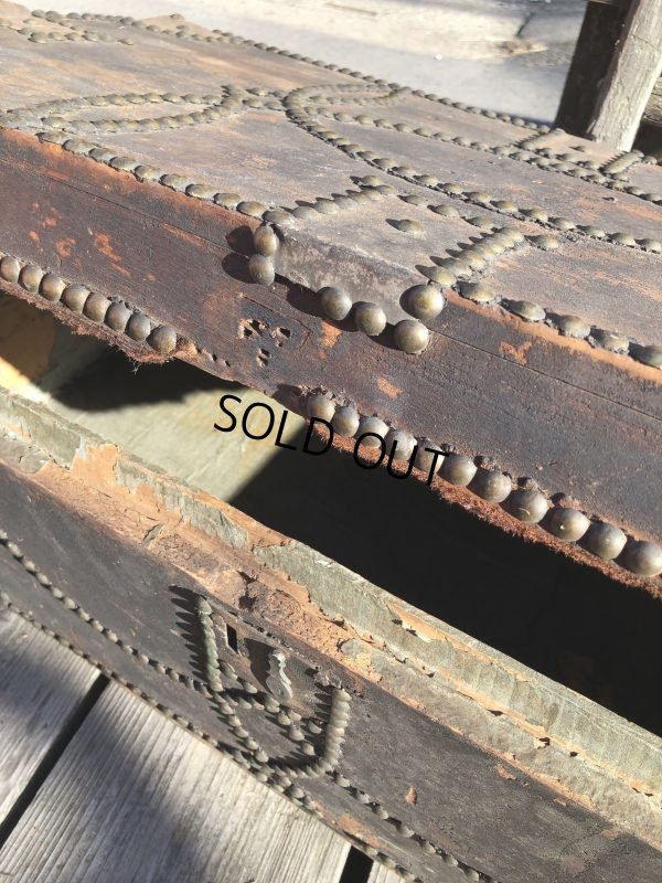 画像4: Antique Steamer Trunk (M313) 