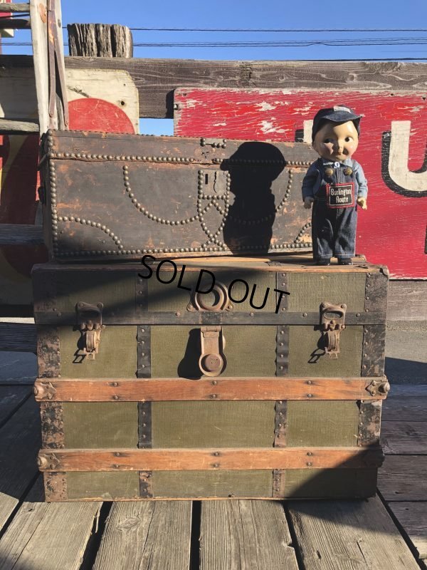 画像30: Antique Steamer Trunk (M313) 