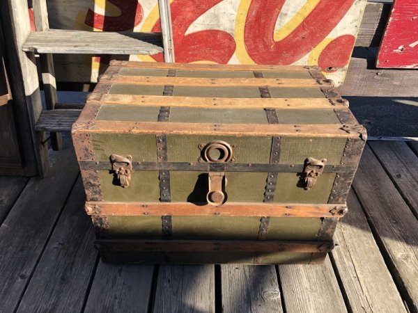 画像2: Vintage Wood Trunk (M312) 