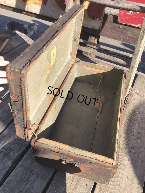 画像17: Antique Steamer Trunk (M313) 