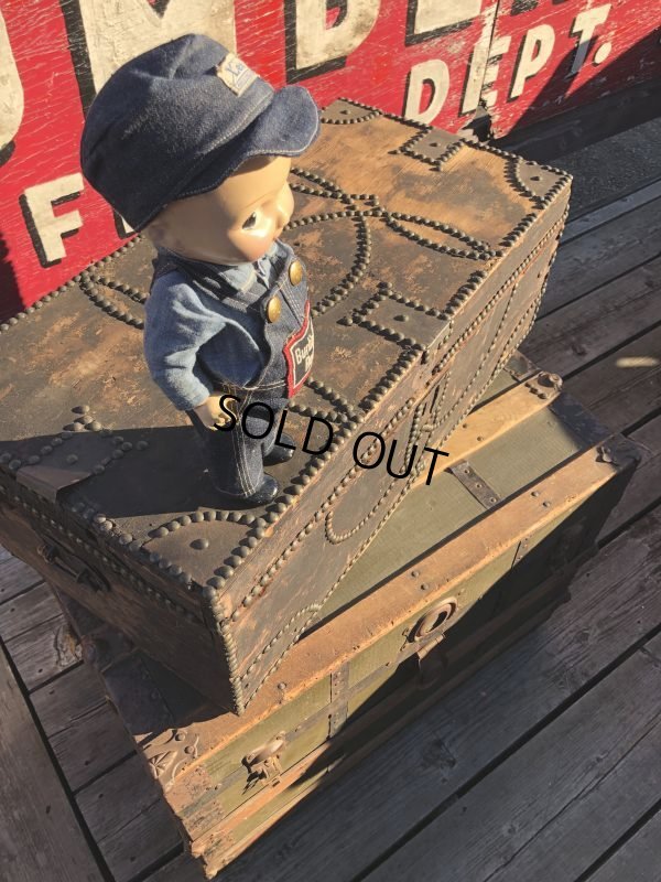 画像27: Antique Steamer Trunk (M313) 