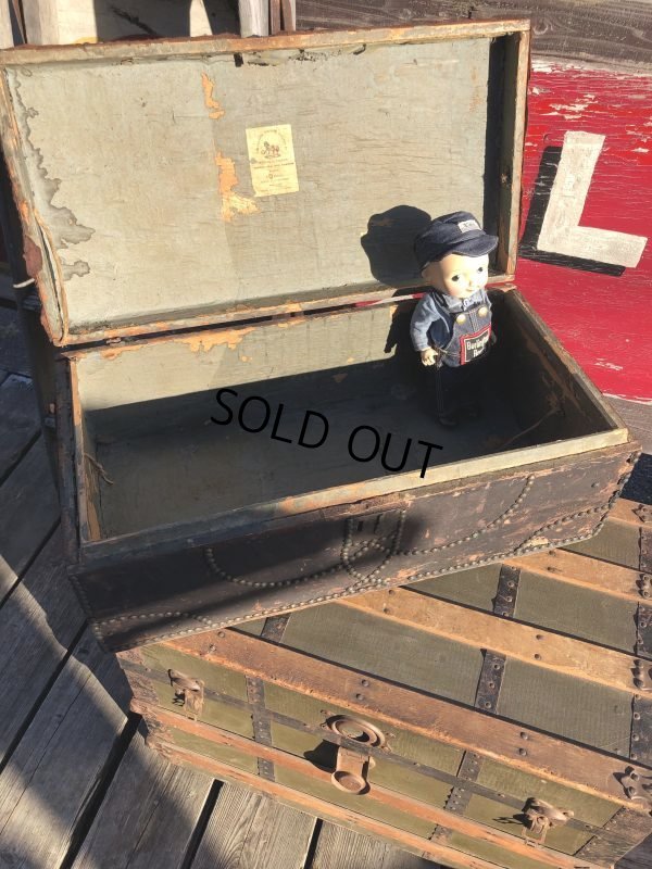 画像29: Antique Steamer Trunk (M313) 