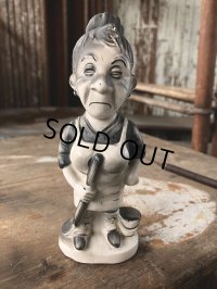 50s Vintage KWITCHERBELYAKEN JAPAN Weird People Ceramic Statue (M314) 