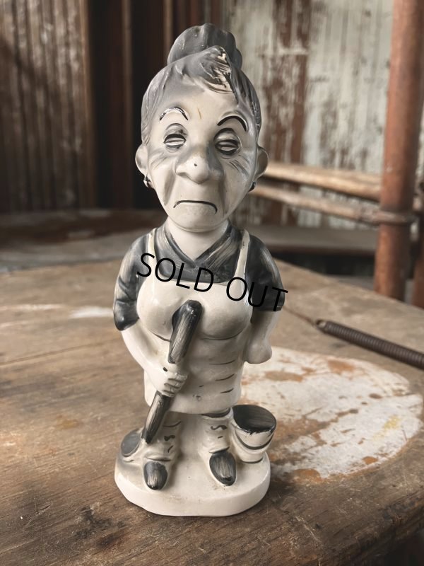 画像1: 50s Vintage KWITCHERBELYAKEN JAPAN Weird People Ceramic Statue (M314) 