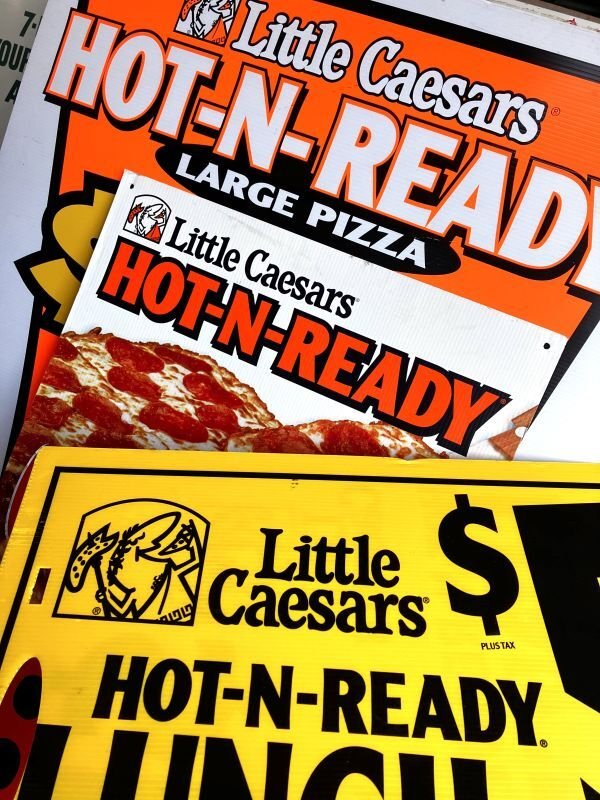 画像9: Vintage Little Caesars Pizza Advertising Spinning Sign (M318)