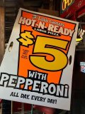 Vintage Little Caesars Pizza Advertising Spinning Sign (M320)