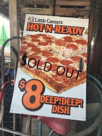 Vintage Little Caesars Pizza Advertising Spinning Sign (M319)