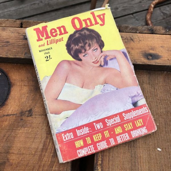 画像1: 60s Vintage MEN ONLY Coimc Book Pinup Girl Advertising (M329)