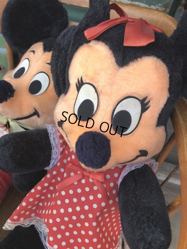 画像9: Vintage Disney Minnie & Mickey Mouse Plush Doll Set 60cm (M344)