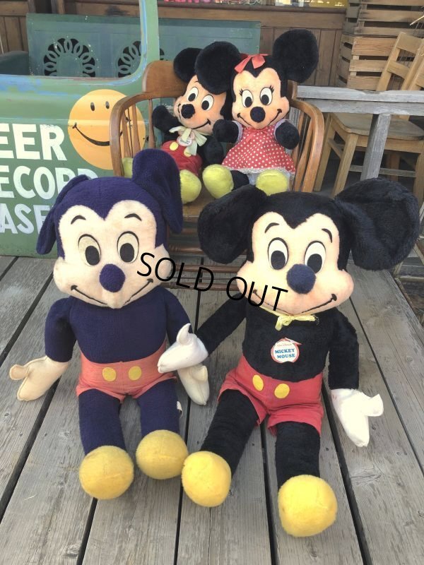 画像15: Vintage Disney Minnie & Mickey Mouse Plush Doll Set 60cm (M344)
