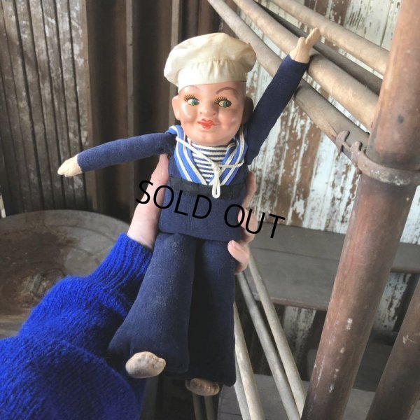 画像10: Vintage Sailor Composition Doll 28cm (M345) 