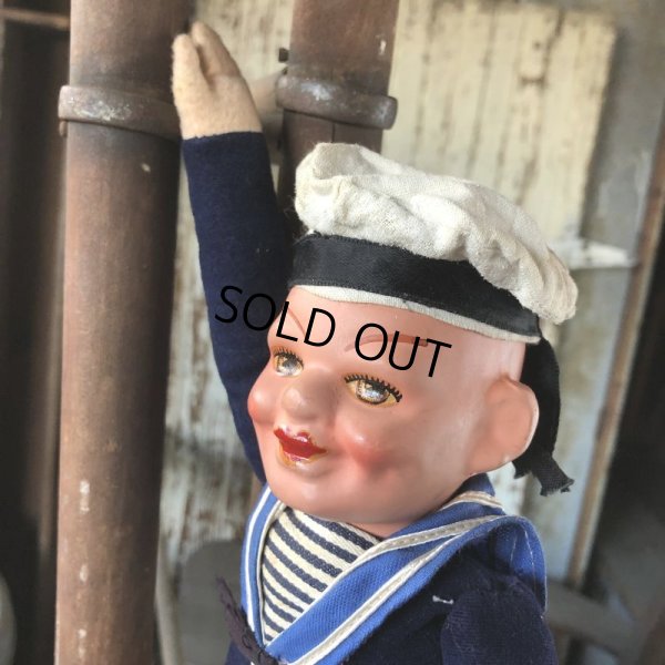画像4: Vintage Sailor Composition Doll 31cm (M346) 