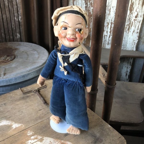 画像1: Vintage Sailor Composition Doll 31cm (M347) 