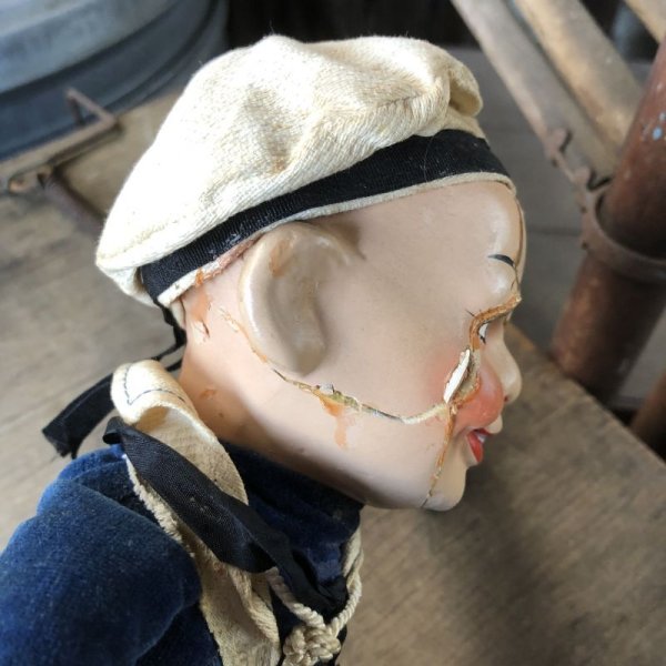 画像6: Vintage Sailor Composition Doll 31cm (M347) 