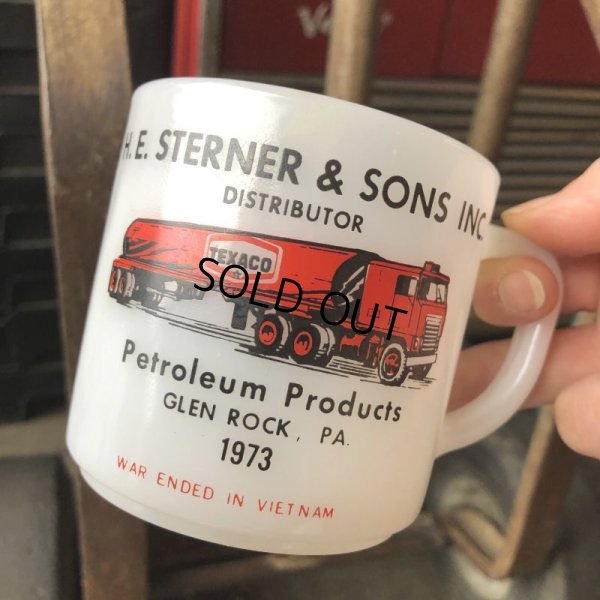 画像12: 70s Vintage Federal Milk Glass Mug TEXACO (M351) 