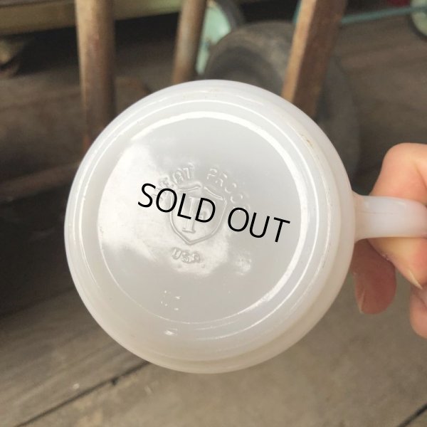 画像9: 70s Vintage Federal Milk Glass Mug TEXACO (M351) 